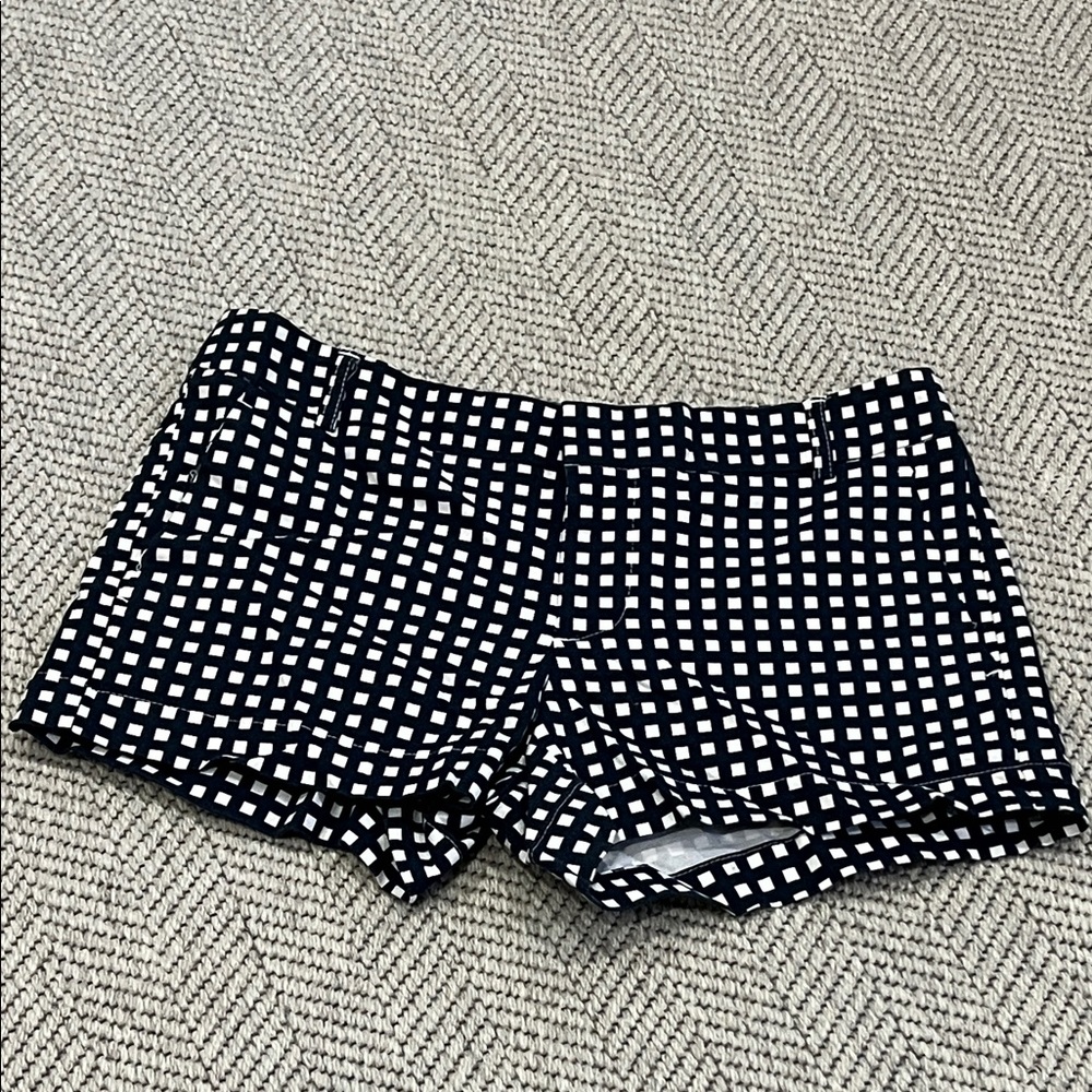 Banana Republic Black and White Gingham Shorts